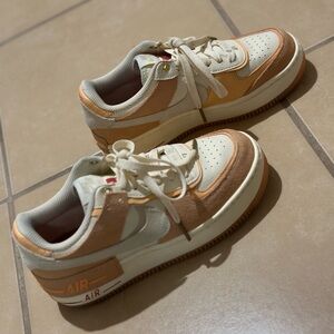 Nike Cream and Tan Athletic Shoes